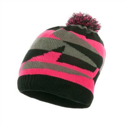 Шапка водонепроницаемая DexShell Waterproof Beanie Hat Pink Stripe one size (DH352-Pink Stripe)