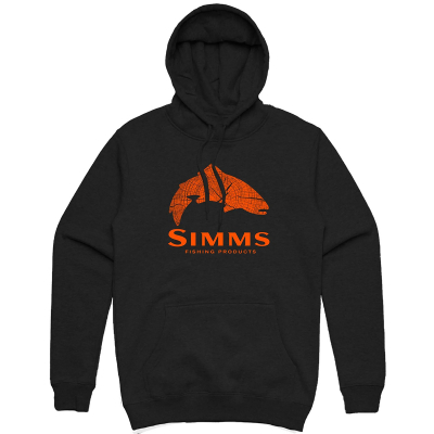 Толстовка Simms Wood Trout Fill Hoody, Black, S