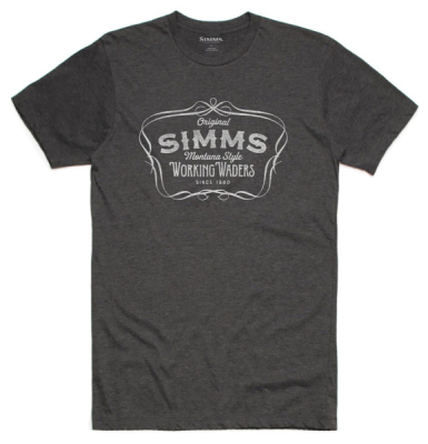 Футболка Simms Montana Style T-Shirt, Charcoal, M