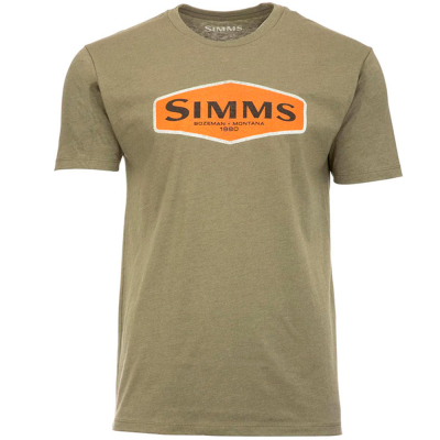 Футболка Simms Logo T-Shirt, Military Heather, L