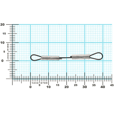 Соединительное титановое звено для стингера Vido Craft 40 мм, толщ. 0,5 мм, 25 кг, 3 шт/уп VD-TiSLN-05-40(3)