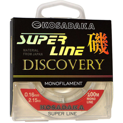 Леска Kosadaka Super Line Discovery 100м прозрачный 0,12мм, 1,55кг MSLD-100-CL-012