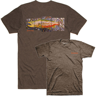 Футболка Simms DeYoung Brown Trout T-Shirt, XL, Brown Heather