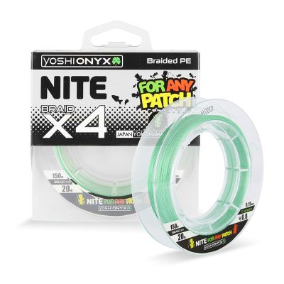 Леска плетеная Yoshi Onyx NITE 4 Green 150м #0.8