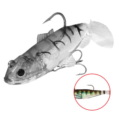 Силиконовая приманка оснащенная Mikado Crystal Fish WXH-63-6см цв. 87 (1уп.-2шт.)