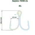 Крючки тройные Saikyo 7046 BN 2X № 1 (50шт)