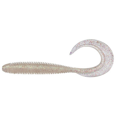 Силиконовая приманка Megabass Kemuri Curly 3,5" цв. clear holo