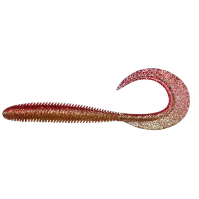 Силиконовая приманка Megabass Kemuri Curly 2,5" цв. akakin