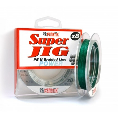 Шнур Fanatik Super Jig PE X8 Green 100m. (0.4) 0,10мм.