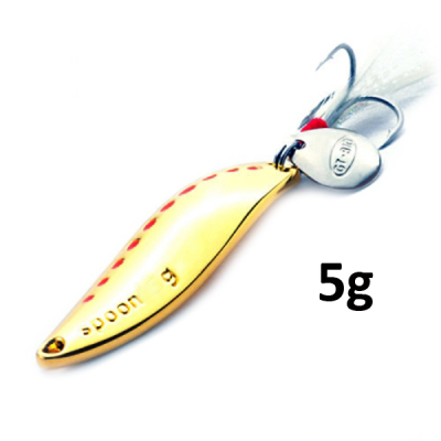 Блесна GT-BIO Leech 4.5см, 5гр, золото, красные точки