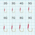 Крючки для воблеров и блесен Smith Assist Hook Vertical Gold №8G (5шт./упак.) 11мм.