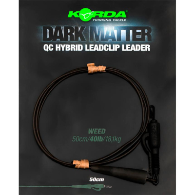 Монтаж готовый Korda Dark Matter Leader QC Hybrid Clip Weed 0,5м 40lb