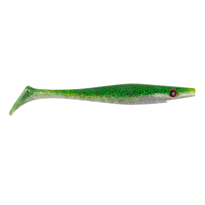 Приманка силиконовая Strike Pro XXL Pig Shad Jr. 20см 50гр 2шт. 117 Green Shad Flash