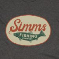Футболка Simms Trout Wander T-Shirt, Charcoal Heather, L