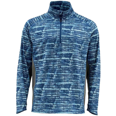 Термофутболка Simms Solarflex 1/2 Zip LS Shirt, 3XL, Water Print Dusk