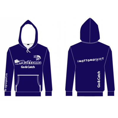 Толстовка с логотипом Mottomo, цв. темно-синий, р-р M