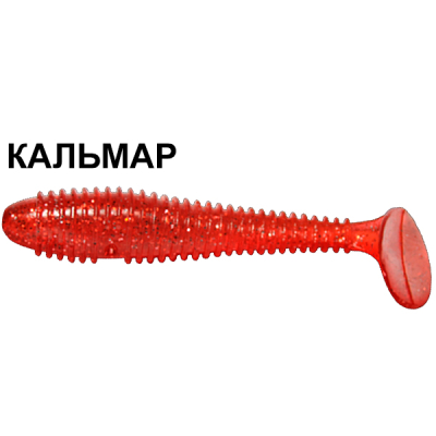 Силиконовая приманка Crazy Fish Vibro Fat 1-7.1-4-6 кальмар цв. cherry (вишня)