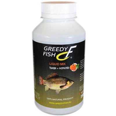 Ликвид микс GreedyFish Liquid Mix (вкус тыква+морковь) 0,25л.