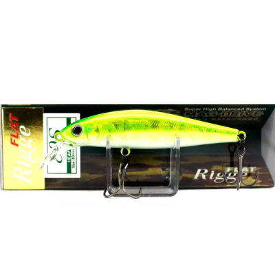 Воблер ZipBaits Rigge Flat 70S цв. 317 E.M/Shiney Lime