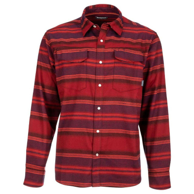 Рубашка Simms Gallatin Flannel LS Shirt, Auburn Red Stripe, XXL