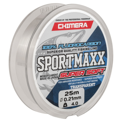 Леска Chimera Sportmaxx 100% Fluorocarbon Super Soft Transparent 25m #0.29