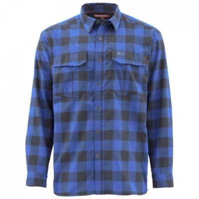Рубашка Simms Coldweather LS Shirt, M, Rich Blue Buffalo Plaid