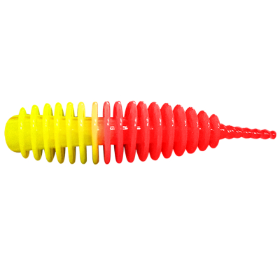 Силиконовая приманка Trout Bait Jumbo 50 Чеснок цв. 27 (Lemon-Red)