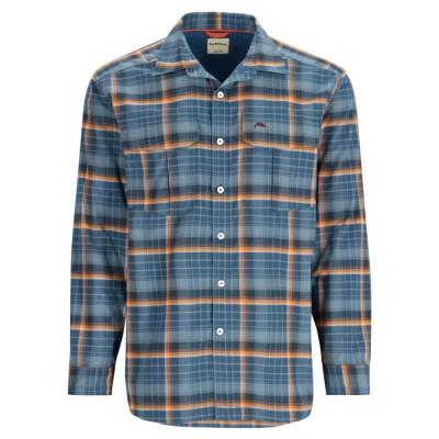 Рубашка Simms Coldweather LS Shirt, Neptune/Sun Glow Ombre Plaid, L