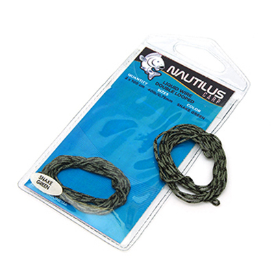 Лидкор готовый Nautilus Supreme Liquid Wire Double Looped 40lb 2х1м Snake Green
