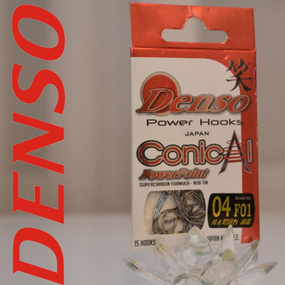 Крючок DENSO CONICAL HOOKS MADE IN JAPAN BLACK NICKEL F01 515/003 CARBON20 SIZE  04