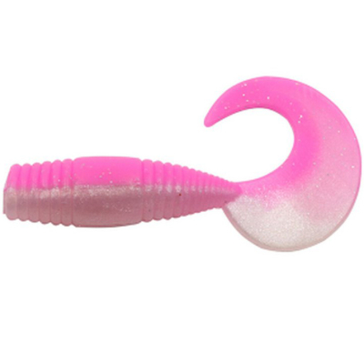 Силиконовая приманка Yaman Spry Tail 3" цвет #29 - Pink Pearl (уп. 8 шт.)