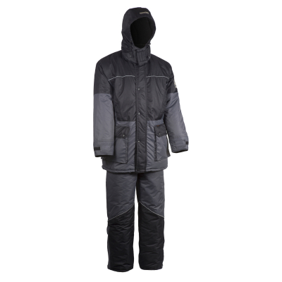 Костюм Huntsman Арктика тк.Nylon Taslan со снегозащитными гетрами Серый/черный 48-50/176