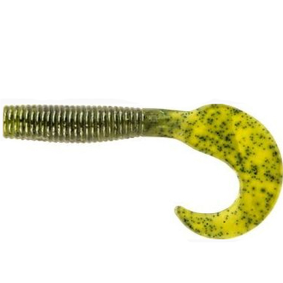 Мягкая приманка Allvega Flutter Tail Grub 8см 3,6г цв. Green pumpkin