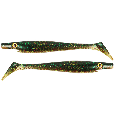 Силиконовая Strike Pro Pig Shad Jr, 200 мм, 50 гр цвет: Green Perch (уп./2шт.) (SP-172C#112, код: 9930627)