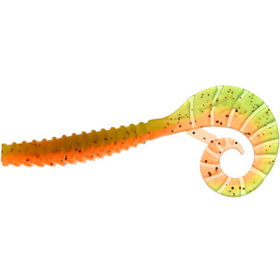 Силиконовая приманка Flagman TT-Grub 3" цв. #0215 Orange Chartreuse