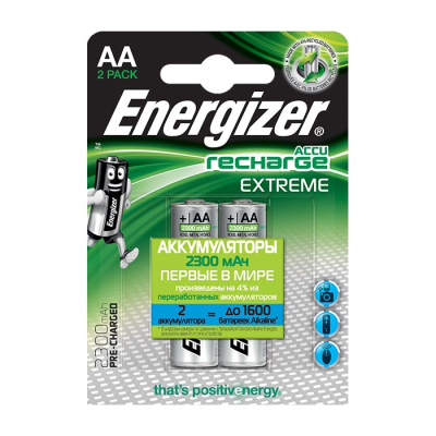 Аккумуляторные батарейки Energizer Extreme NH15/AA 2300 BP2 Pre-Ch (2шт) 1.2V