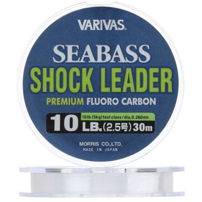 Леска флюорокарбоновая Varivas Seabass Shock Leader Premium Fluoro 30м - 25LB