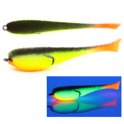 Мормыш Классическая Поролоновая рыбка с поджатым двойником 9 см, цв. 08, 3 шт/упак