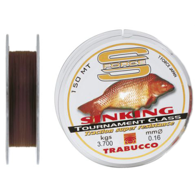 Леска Trabucco S-Force Sinking, Dark Brown 150m - 0.160mm 3.70kg