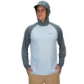 Термофутболка Simms Bugstopper Solarflex Hoody, Steel Blue, L