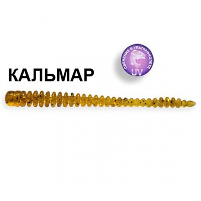 Силиконовая приманка Crazy Fish Cruel Leech 2.2" 8-55-9-6 кальмар цв. caramel (карамель)