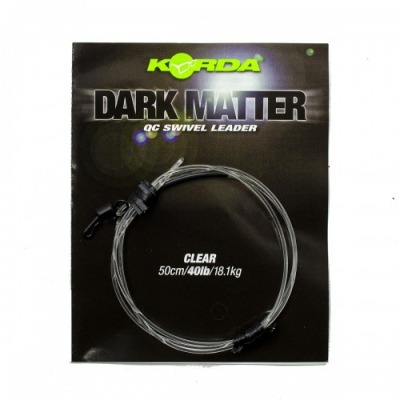 Готовый монтаж Korda Dark Matter Leader QC Swivel 50см Clear 40lb