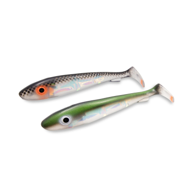 Силиконовая приманка Svartzonker McRubber Junior 17cm 47гр 2шт UV Black Back & UV Rügen Herring Flash 1104