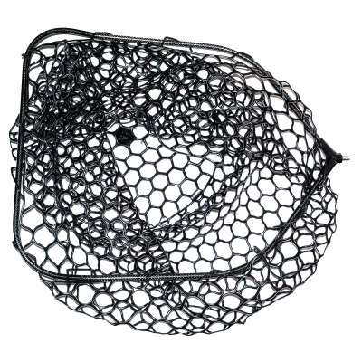 Голова для подсачека "Fish Crystal" 50 х 40 х 45см, сетка силикон чёрный., ячейка 30 мм, рамка карбон, вес 480 гр.