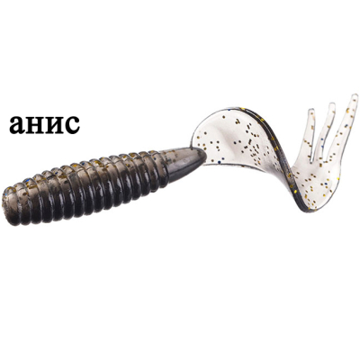 Твистер Flagman Trident 1.5" цв. silver phantom 15pc anis