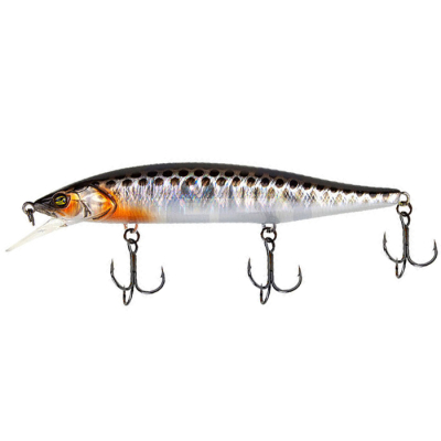 Воблер Jackall RV-Minnow 110 SP цв. hl silver & black