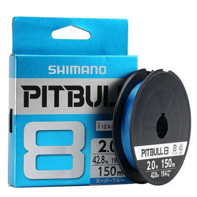 Шнур PE Shimano PL-M58R 150m PITBUL PE8 BLUE 0.6 (6.6 kg.)