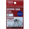 Крючок офсетный Vanfook WORM-55B Flat, NS Black №1, 8 pcs/pack