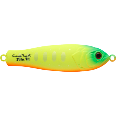 Блесна Strike Pro Salmon Profy 150, 150 мм, 94 гр, Тройник, цвет: A178S Lemon Mat Tiger