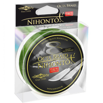 Плетеный шнур Mikado Nihonto Octa Braid Green 150м 0,26мм - 22,60кг